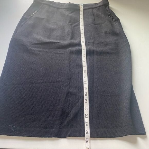 St. John knits evening Black pencil skirt, size 12. - Picture 9 of 10